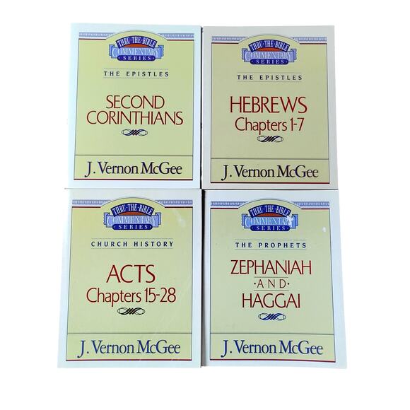 Faith Based Bundle 4 Commentary Books J Vernon McGee 1991 - Picture 2 of 9